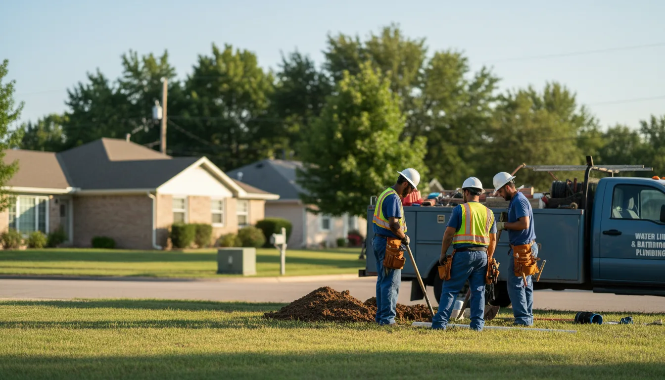 Residential water line and bathroom plumbing service in Chester, PA